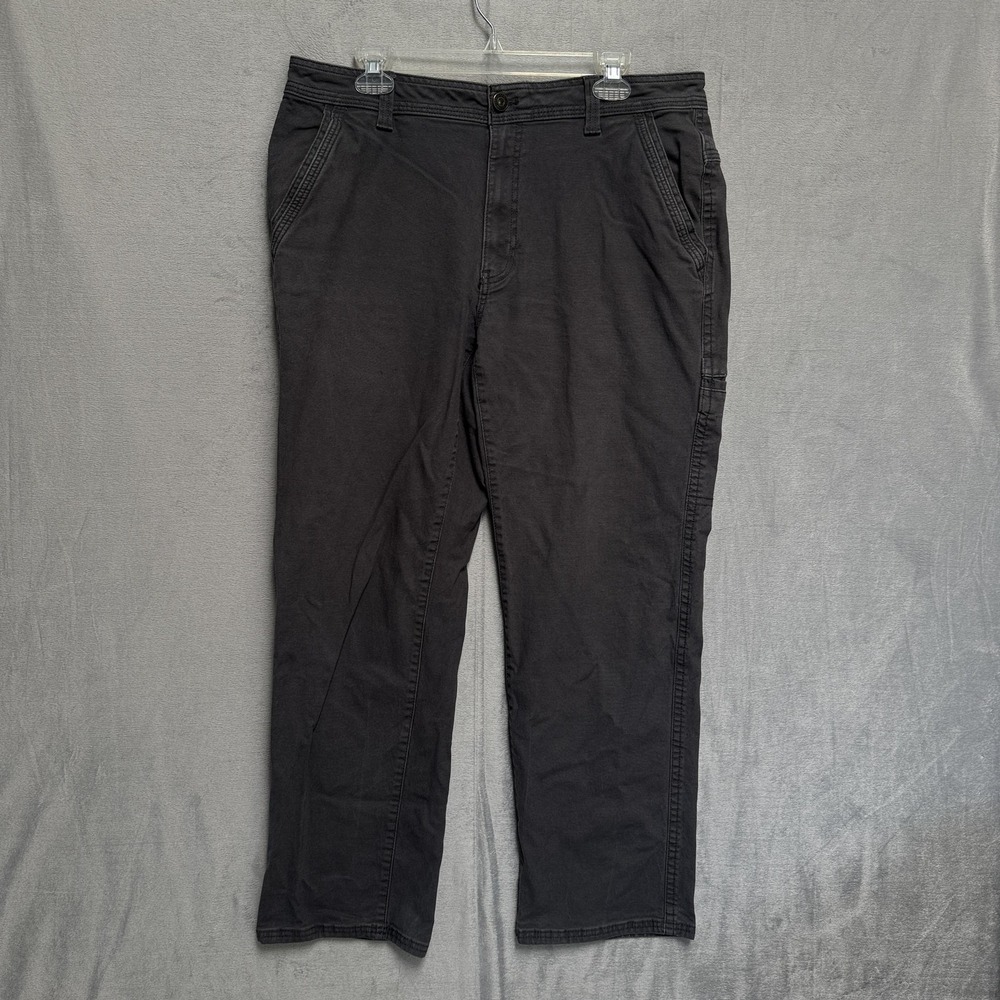 Legendary Outfitters Cargo Pants Mens 36x30 Gray Canvas Stretch Workwear Utility